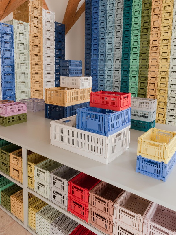 panier color de la caja s de polipropileno de reciclaje de ciel bleu - heno cielo