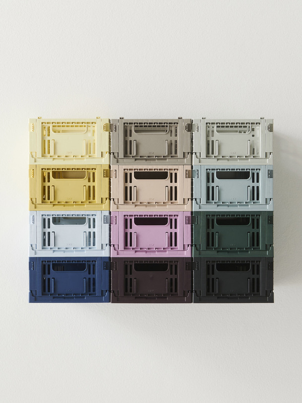 conjunto de 2 mini caisses caja gris cálido - heno gris