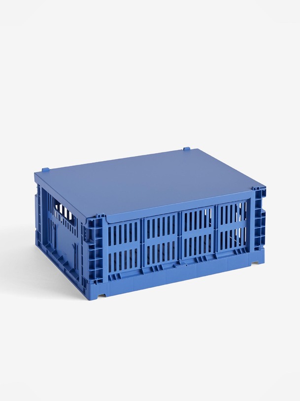 couvercle metal bleu electrique - color de la caja de heno azul