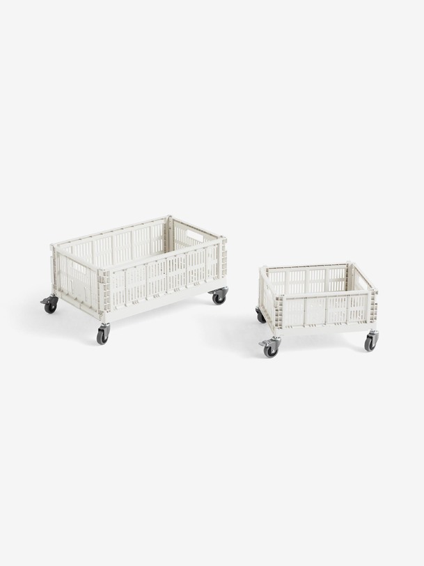 conjunto de 4 ruletas - color de la caja de heno gris