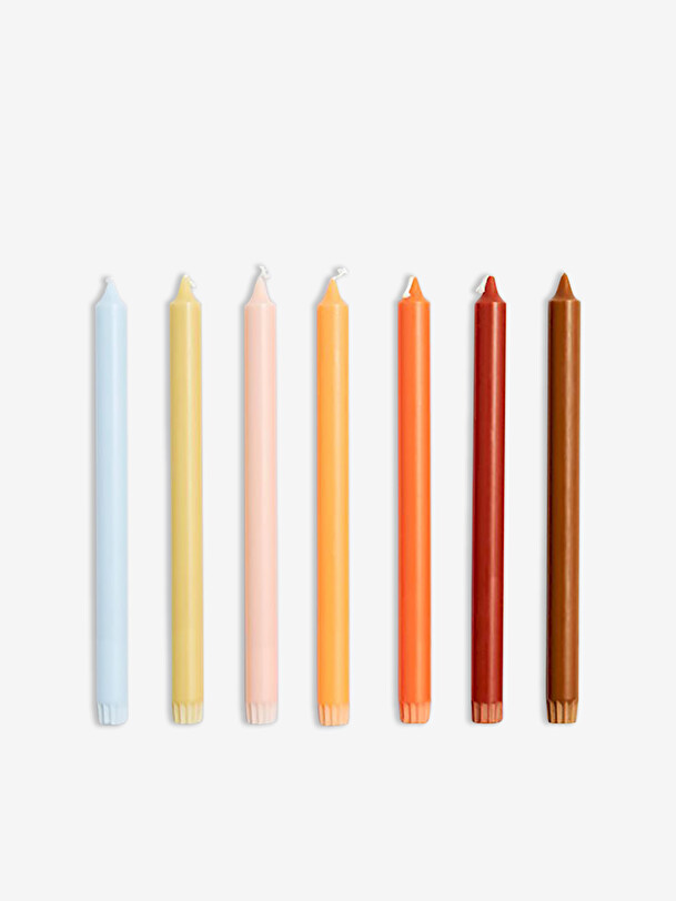conjunto de 7 arco iris velas multicolores