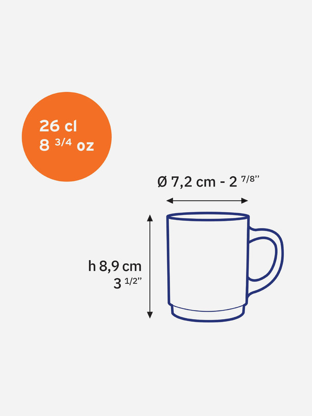 taza de versaille 25 cl - duralex verde