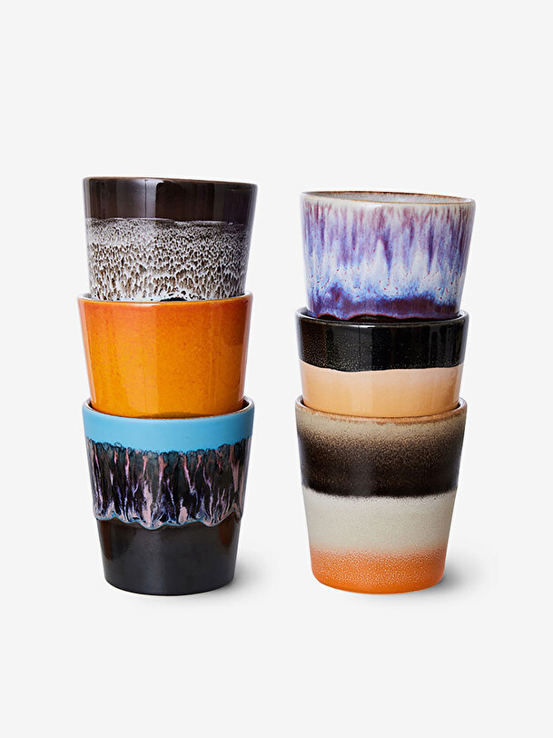 conjunto de 6 ristretto 70 estelar multicolor