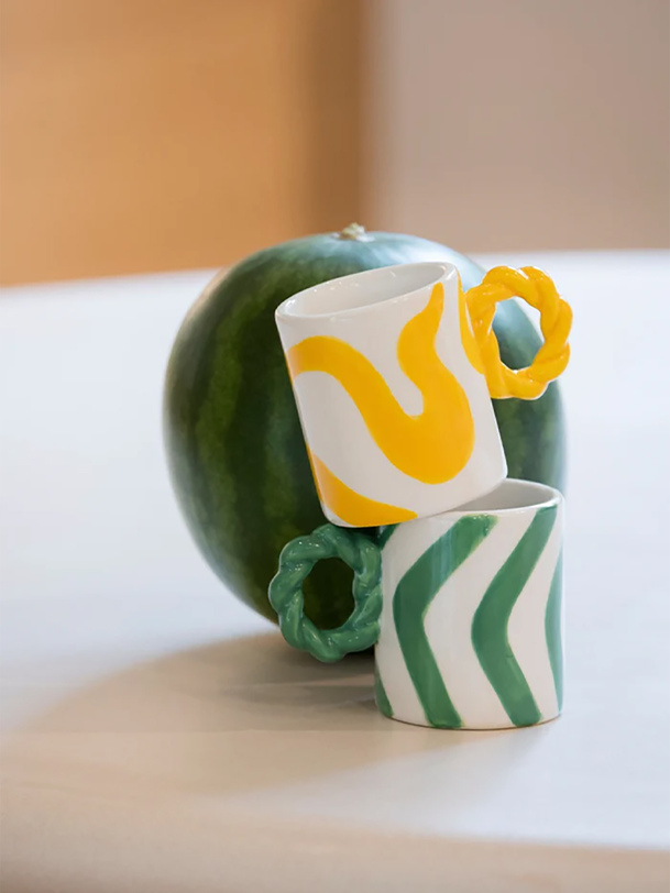 conjunto de 2 tasses espresso rosario - que rico optiplast verde