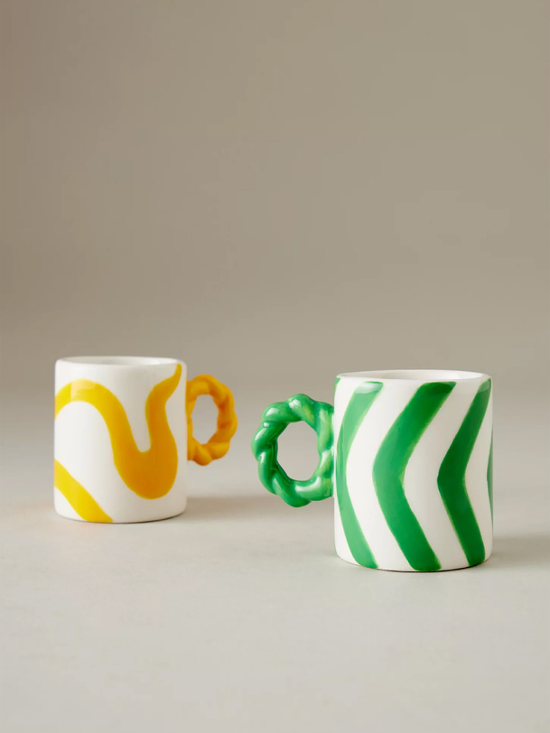 conjunto de 2 tasses espresso rosario - que rico optiplast verde
