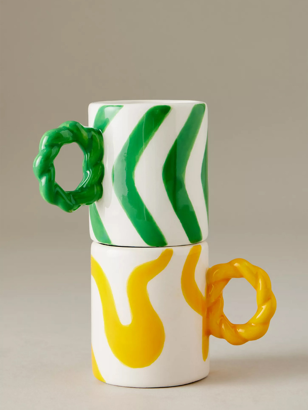 conjunto de 2 tasses espresso rosario - que rico optiplast verde