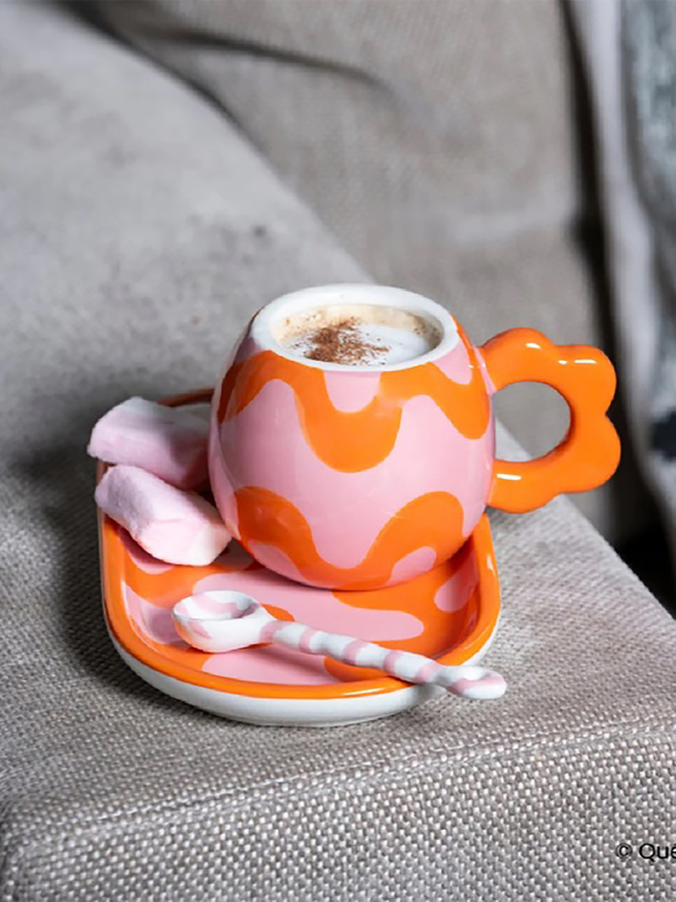 taza de café espresso juanita - que rico optiplast naranja