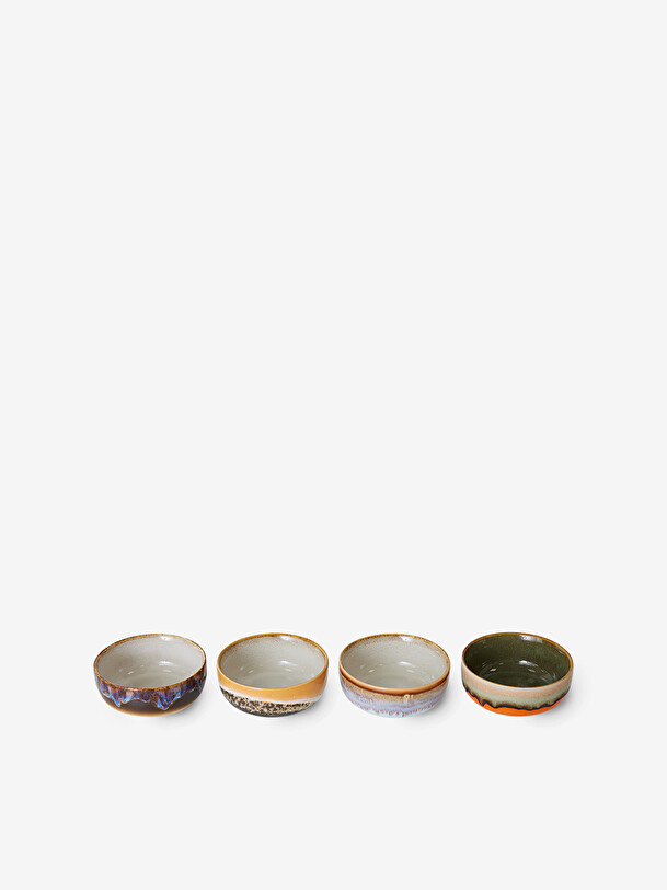 juego de 4 tapas de los tazones de 70 multicolor