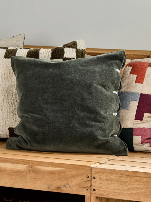 coussin hd de terciopelo vert amp interieur - médico de la casa verde