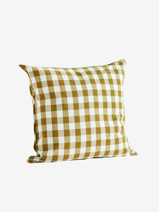 coussin vichy 50x50 - mme stoltz mostaza