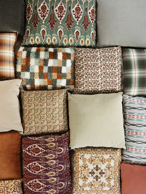 coussin impresión de 50x50 - mme stoltz caqui
