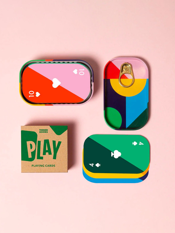 jugar jeu de cartes - diseño de bloques multicolores