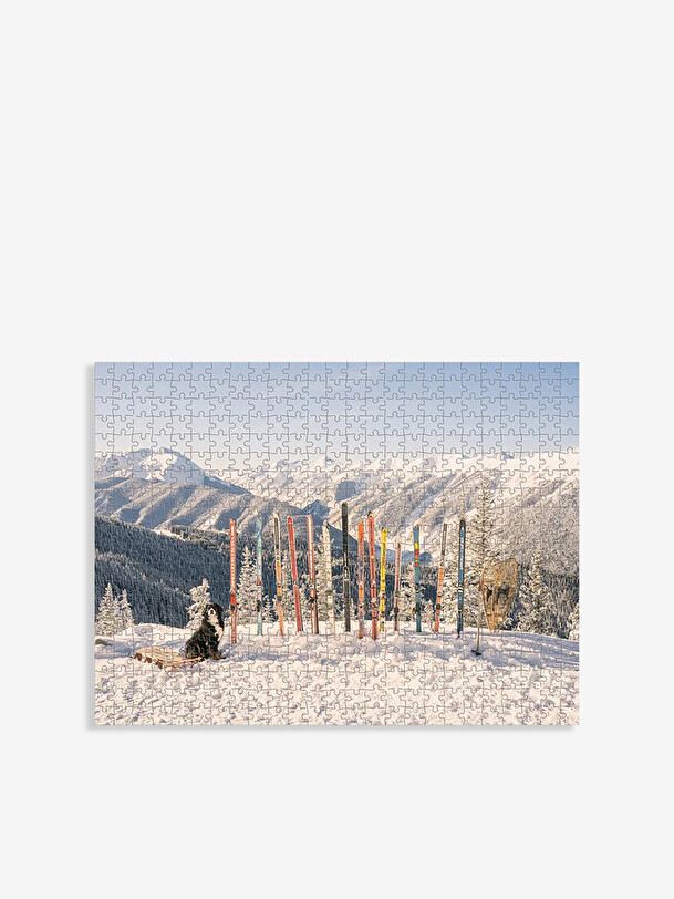 puzzle biface de esquí de invierno ii - nuevas revistas multicolor