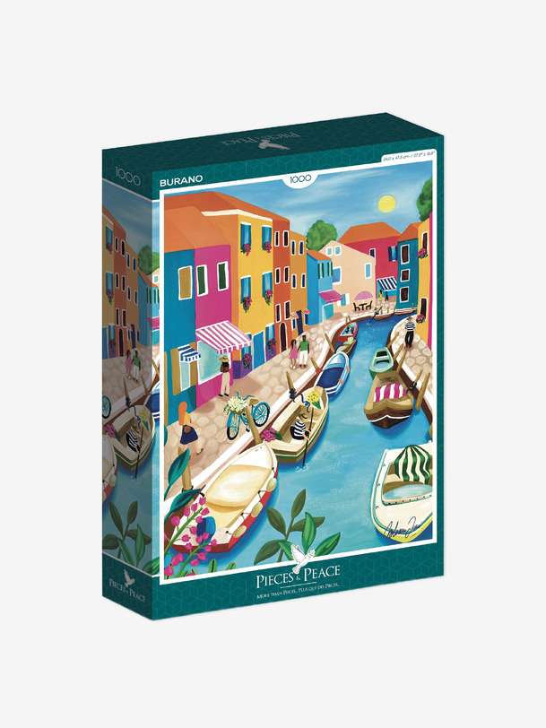 rompecabezas de burano 1000 piezas - piezas amp amor multicolor