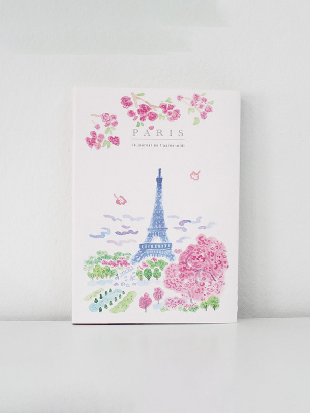 carnet tour eiffeil - marcas de europa en blanco