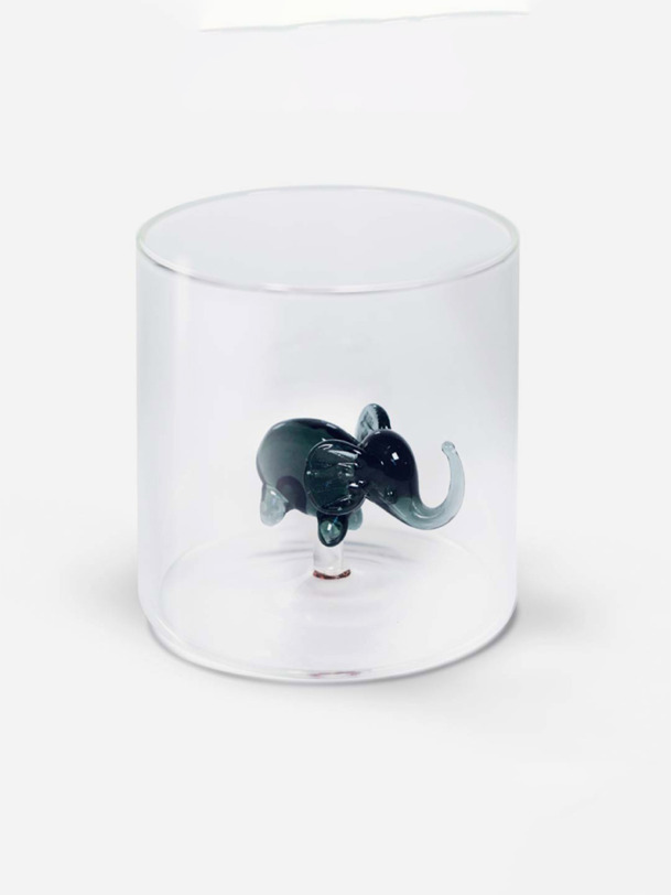 verre estatuilla elefante - wd estilo de vida gris