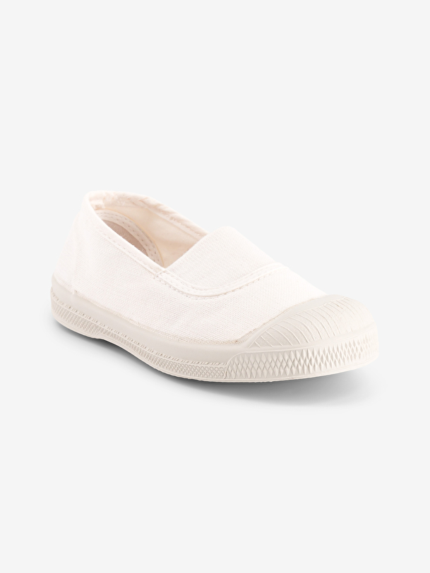 los niños elástica tenis blancos