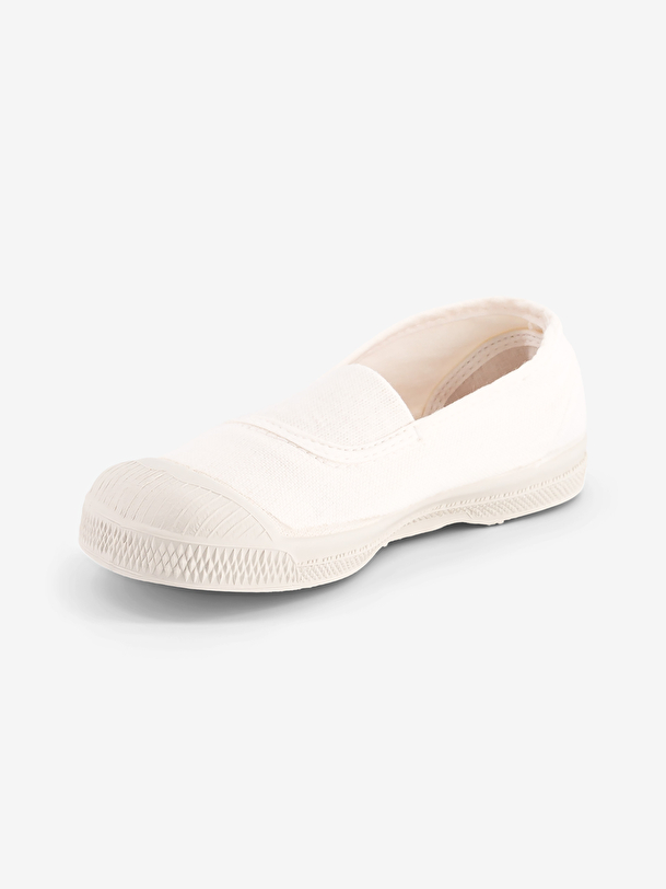 los niños elástica tenis blancos