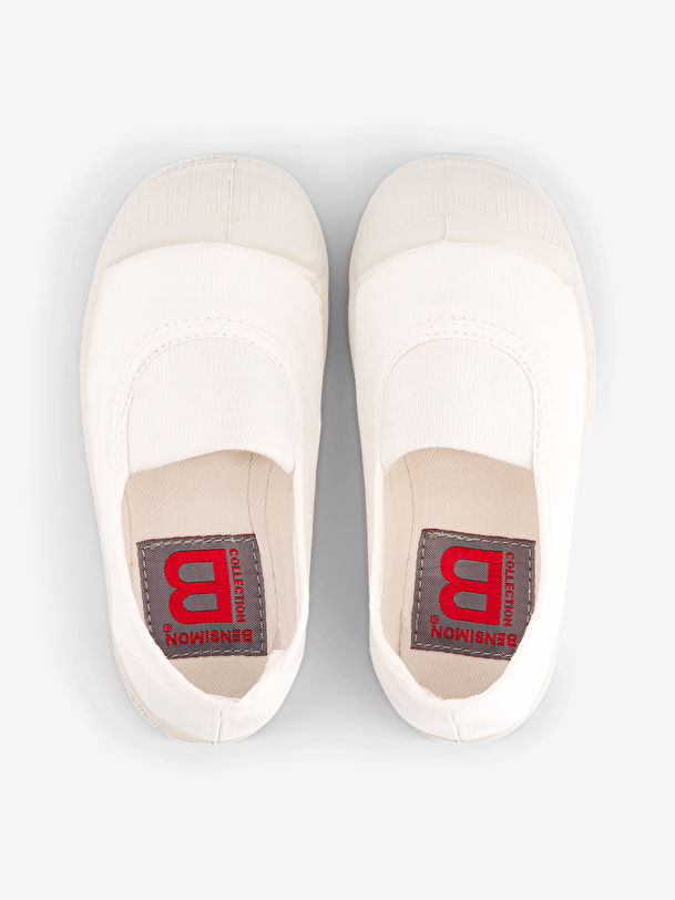 los niños elástica tenis blancos