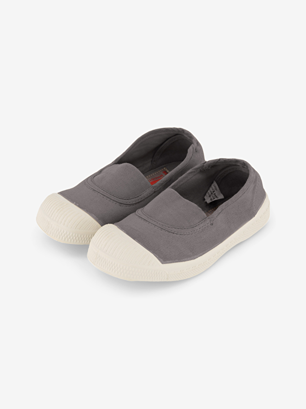 los niños elástica de tenis gris