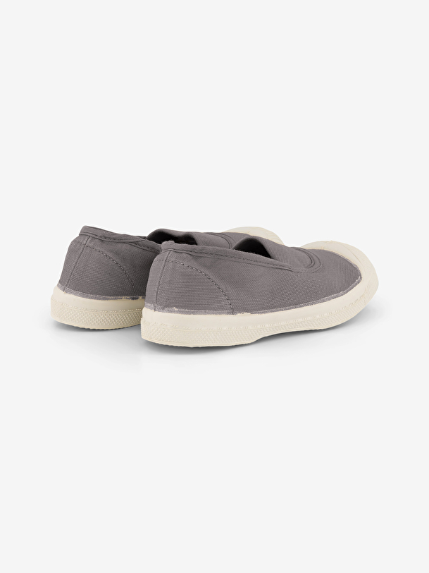 los niños elástica de tenis gris