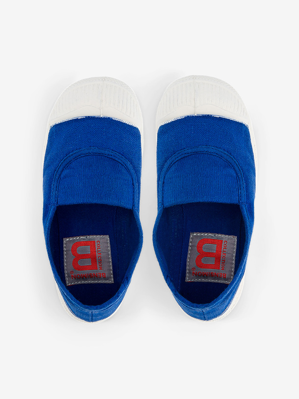 los niños elástica de tenis de color azul brillante