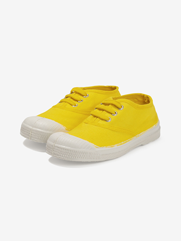 los niños cordones de tenis de limón