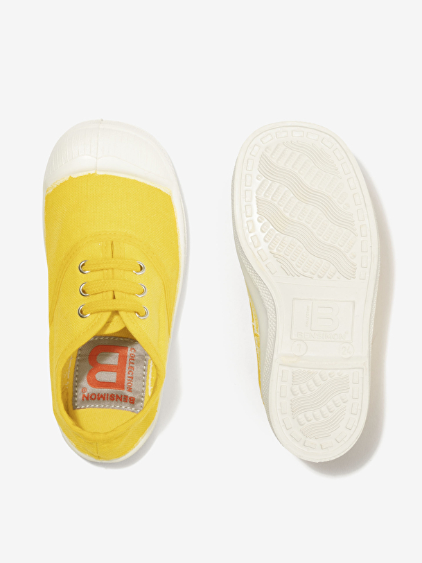 los niños cordones de tenis de limón