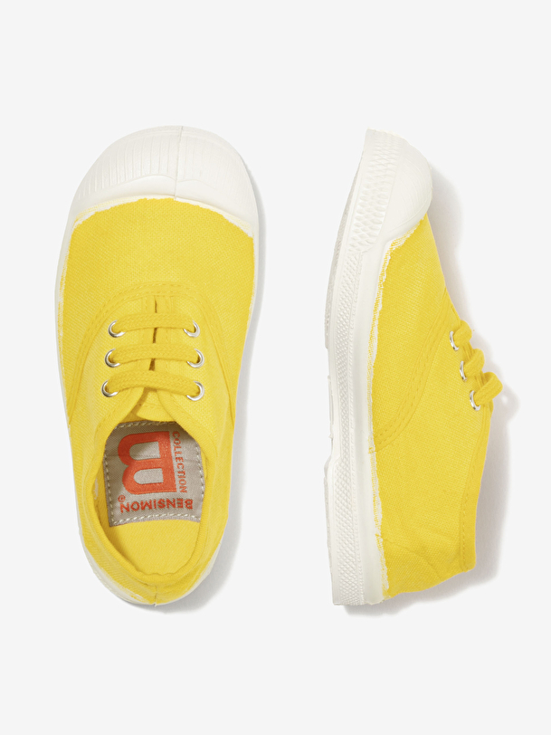 los niños cordones de tenis de limón