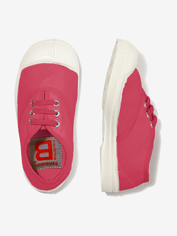 los niños cordones de tenis blush