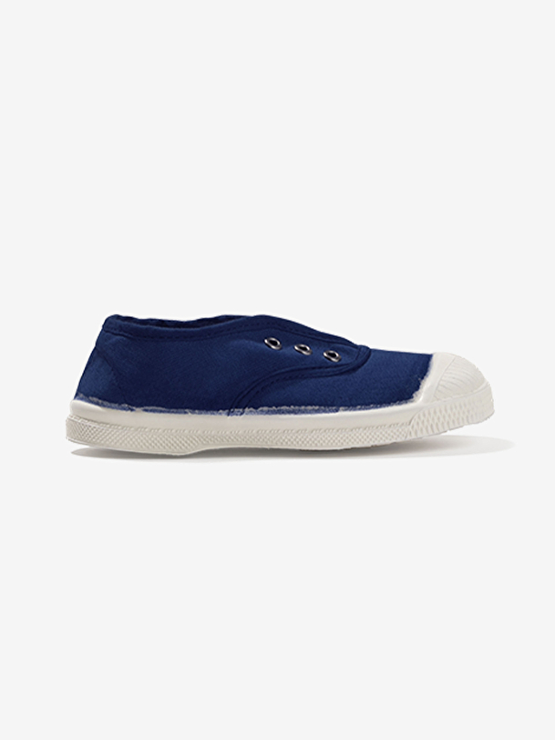 los niños cordones de tenis de color azul brillante