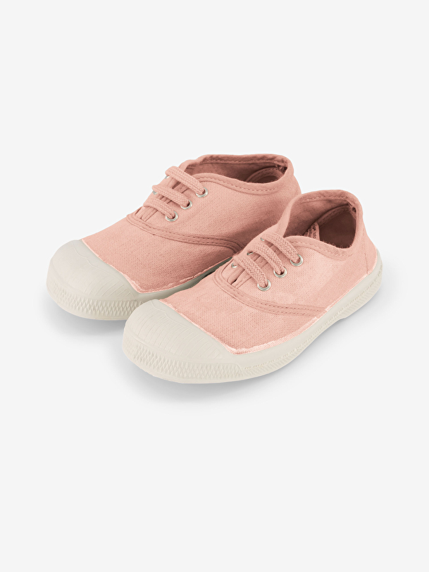 los niños cordones de tenis rosa claro