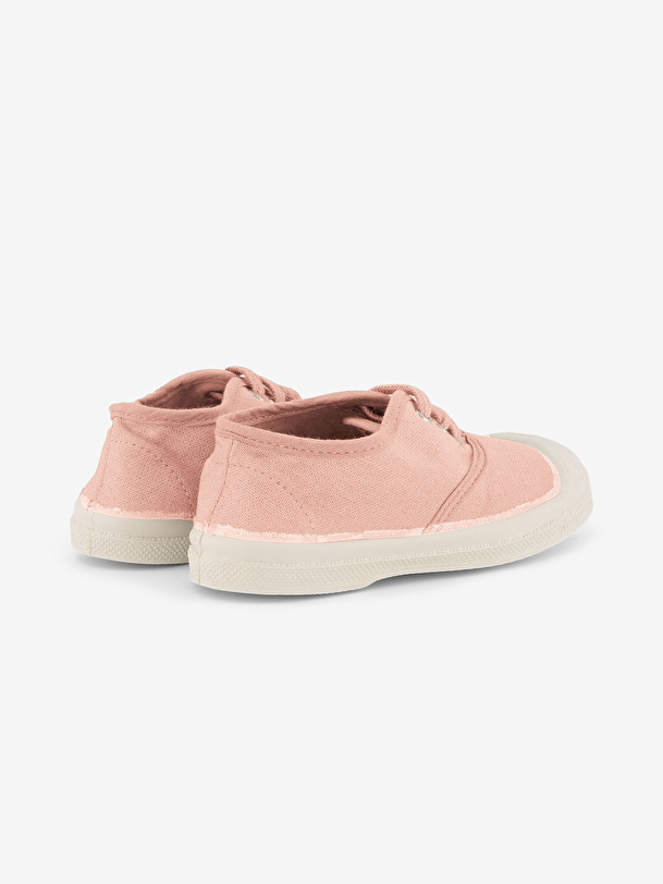los niños cordones de tenis rosa claro