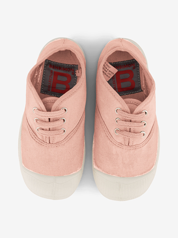 los niños cordones de tenis rosa claro