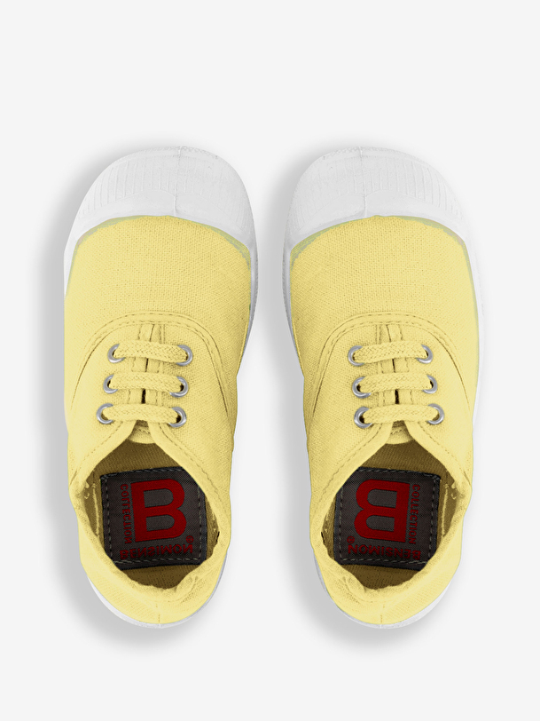 los niños cordones de tenis de limón