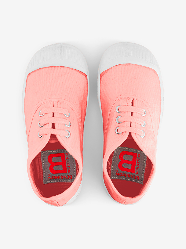 kid cordones de los tenis rosa suave