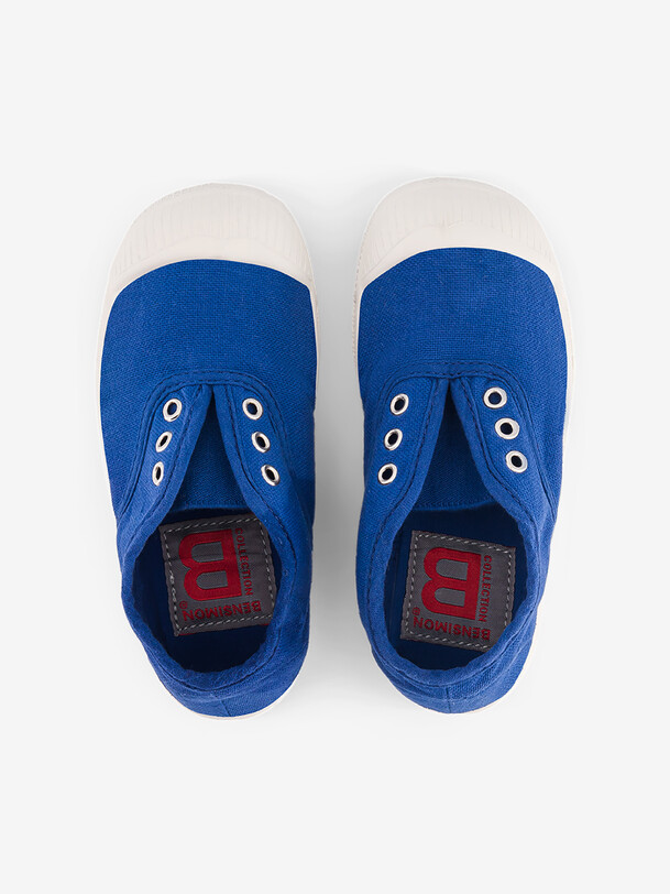 los niños elly tenis de color azul brillante