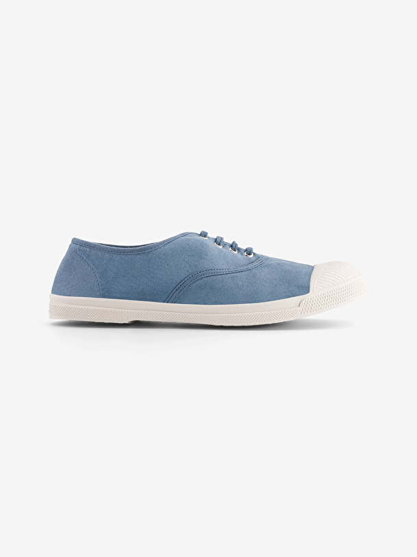 el tenis de los hombres cordones de mezclilla