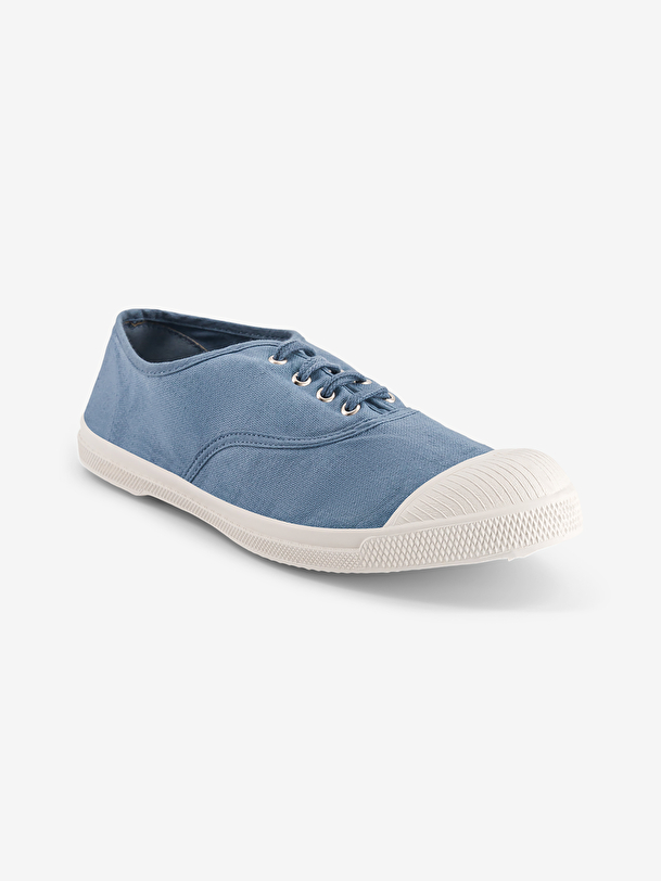 el tenis de los hombres cordones de mezclilla