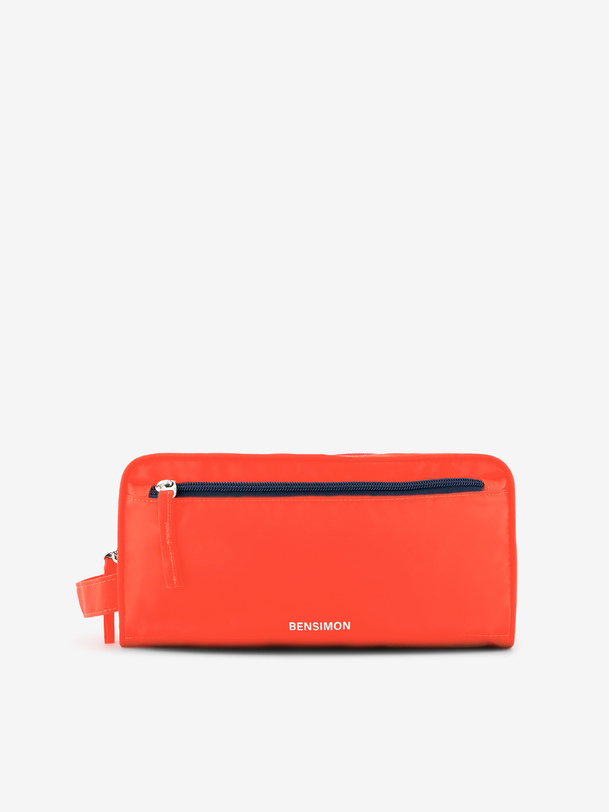 bolsa de artículos de tocador de naranja