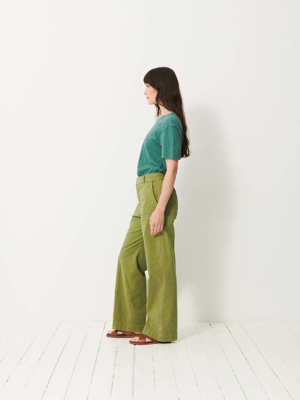 damas pantalones de oliva
