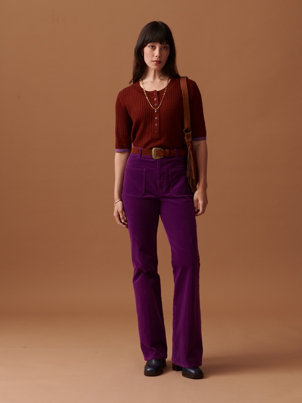 olivio pantalones de ciruela