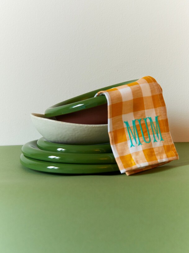 juego de 2 placas de barro 18cm verde verde