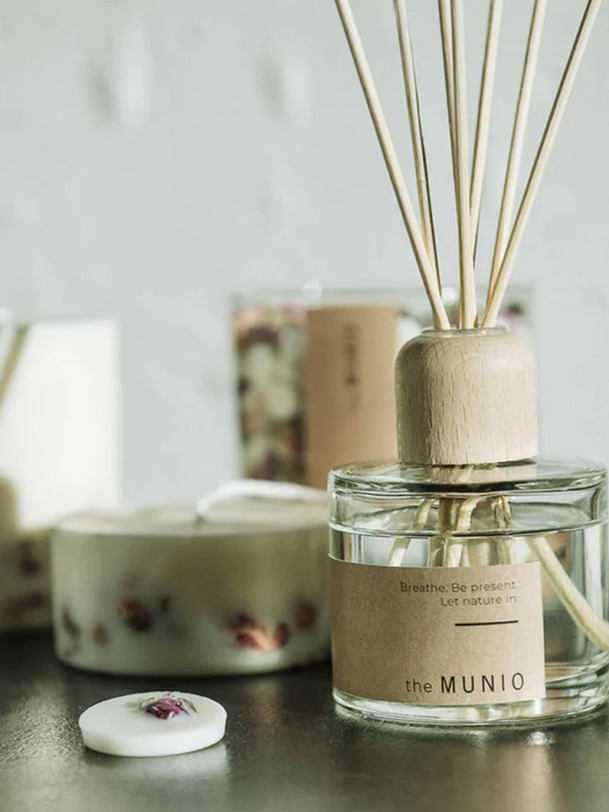diffuseur rosa 100ml - la munio transparente