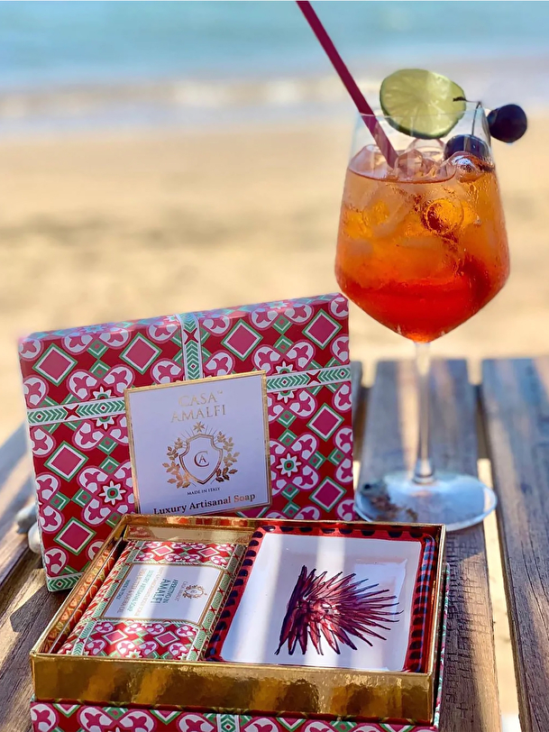 amalfi aperitivo de jabón de rosa