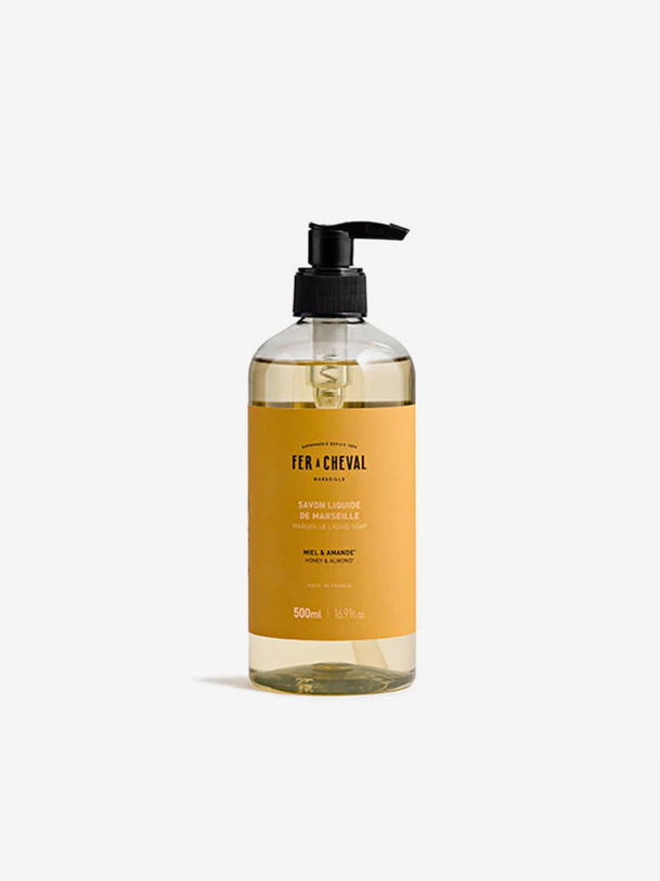 savon liquide 500 ml de miel amande - fer a cheval de miel