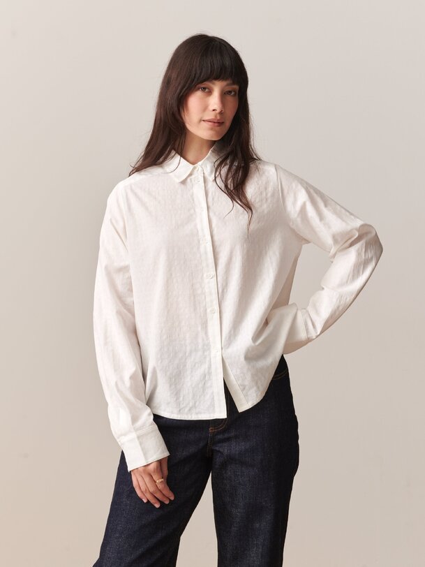 noemie ml camisa de color crudo