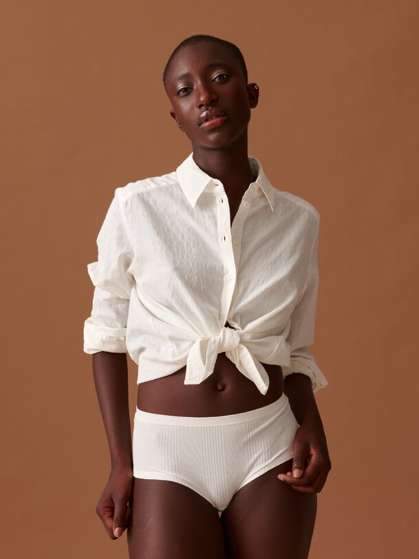 noemie ml camisa de color crudo