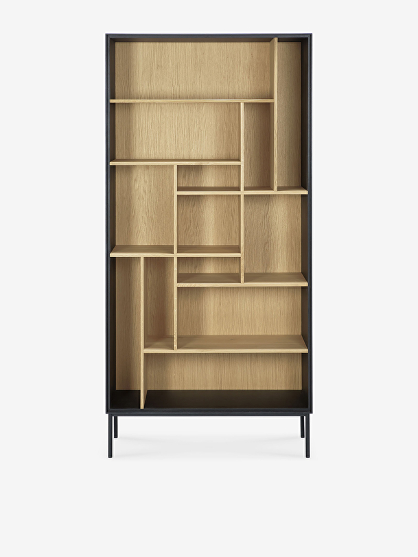 roble mirlo rack 100x37x207 de luz de roble