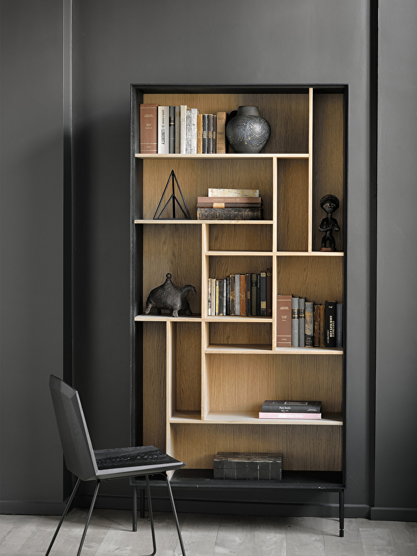 roble mirlo rack 100x37x207 de luz de roble
